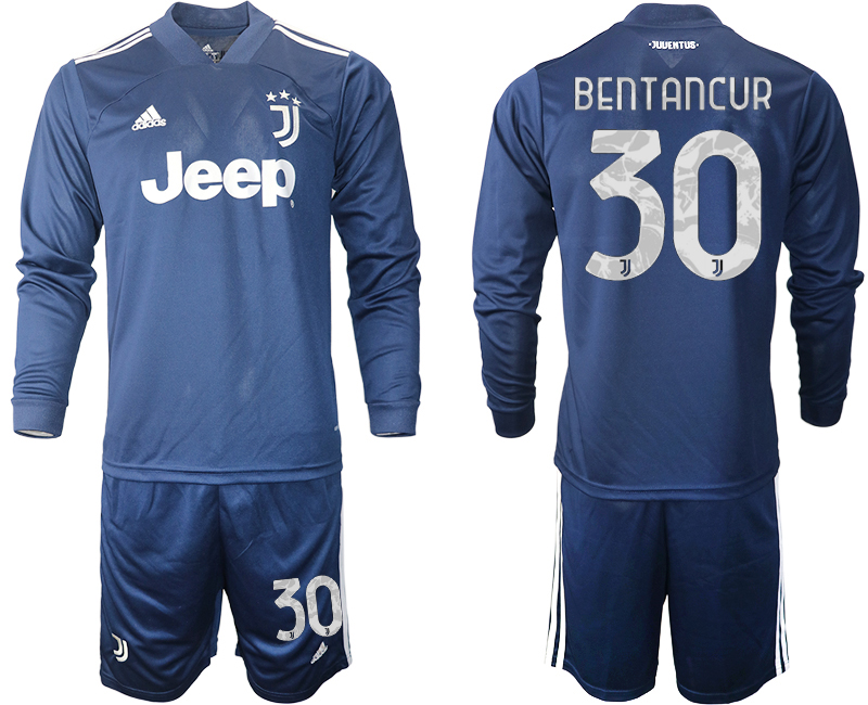 2020-21 Juventus away 30# BENTANCUR long sleeve soccer jerseys