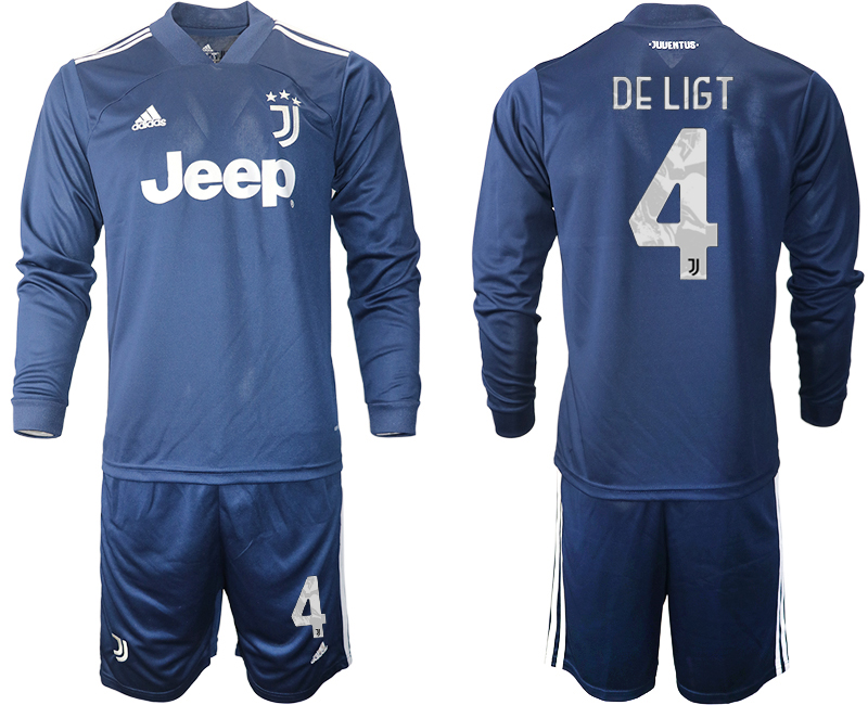 2020-21 Juventus away 4# DE LIGT long sleeve soccer jerseys