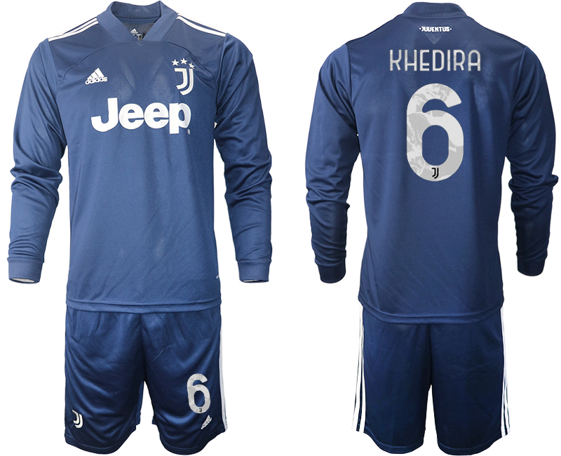 2020-21 Juventus away 6# KHEDIRA long sleeve soccer jerseys