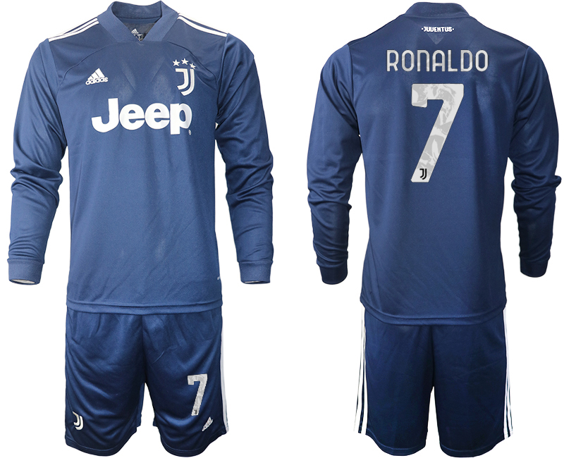 2020-21 Juventus away 7# RONALDO long sleeve soccer jerseys