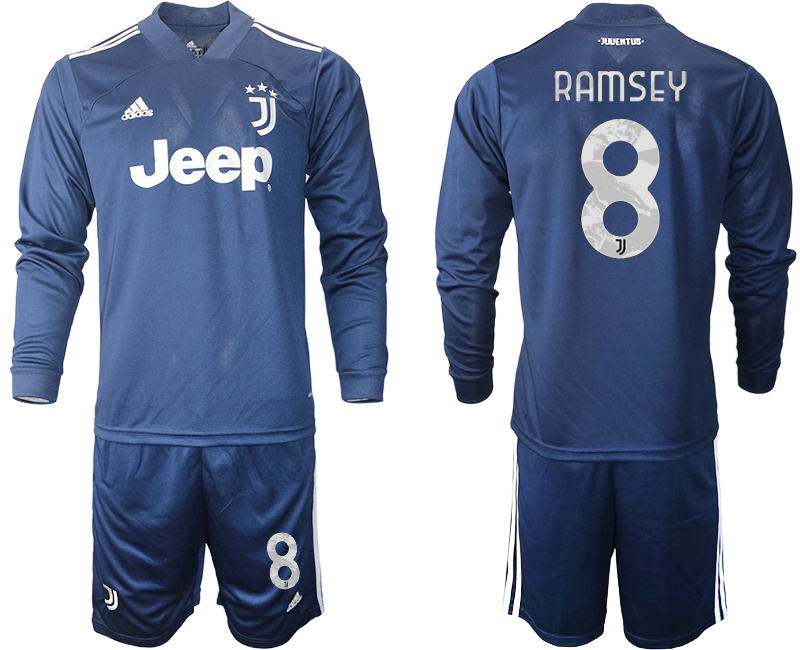 2020-21 Juventus away 8# RAMSEY long sleeve soccer jerseys