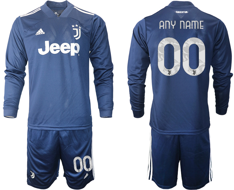 2020-21 Juventus away any name custom long sleeve soccer jerseys