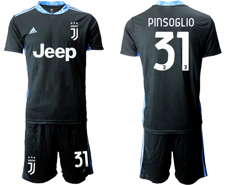 2020-21 Juventus black goalkeeper 31# PINSOGLIO soccer jerseys