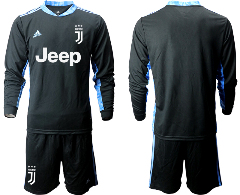 2020-21 Juventus black goalkeeper long sleeve soccer jerseys