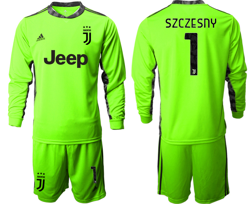 2020-21 Juventus fluorescent green goalkeeper 1# SZCZESNY long sleeve soccer jerseys