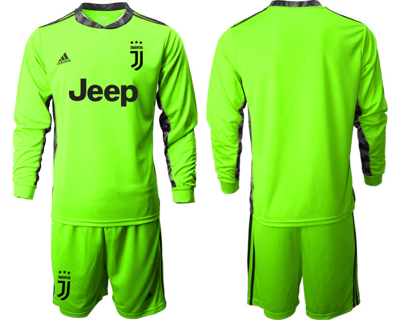 2020-21 Juventus fluorescent green goalkeeper long sleeve soccer jerseys