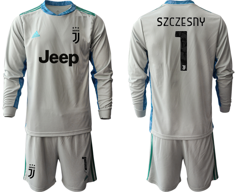 2020-21 Juventus gray goalkeeper 1# SZCZESNY long sleeve soccer jerseys