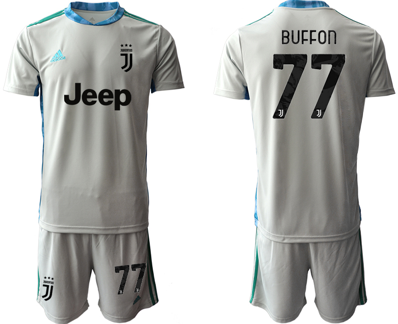 2020-21 Juventus gray goalkeeper 77# BUFFON soccer jerseys