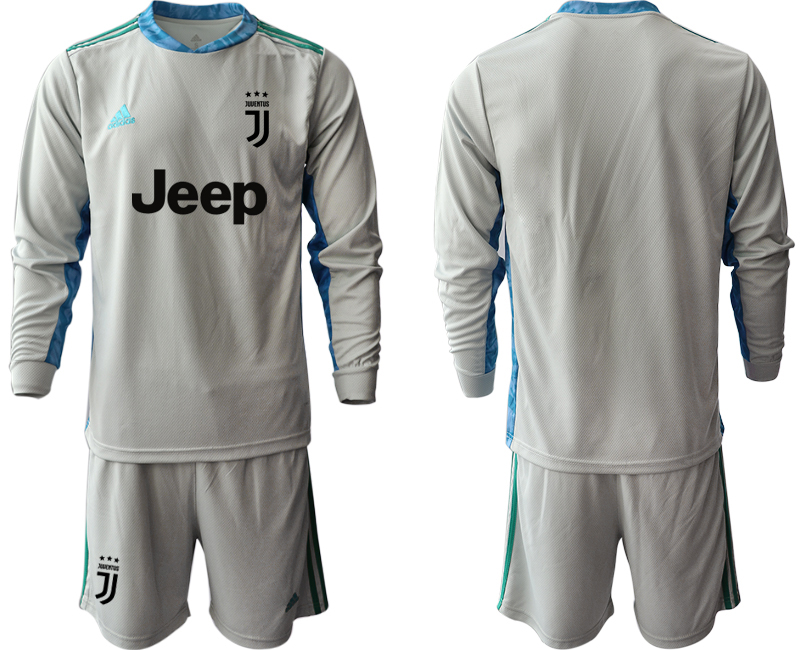 2020-21 Juventus gray goalkeeper long sleeve soccer jerseys