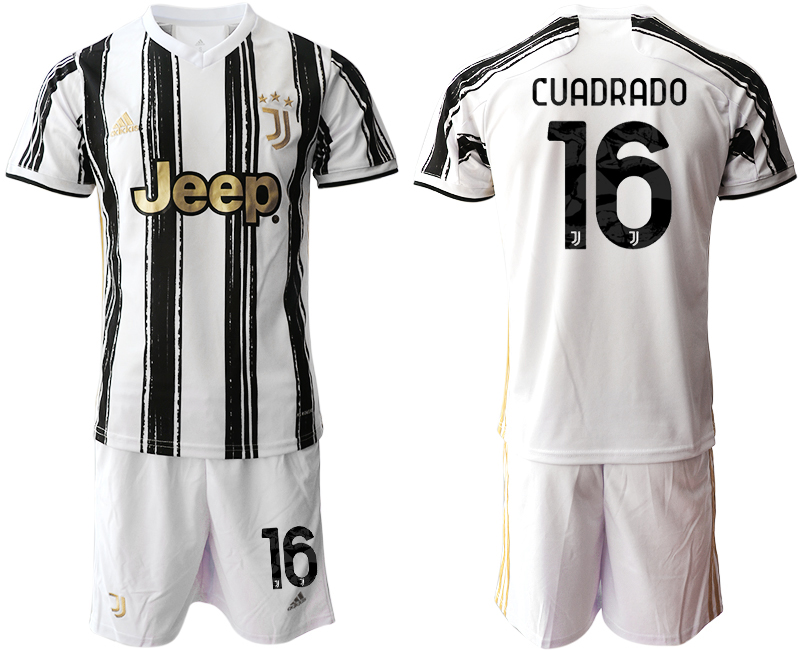 2020-21 Juventus home 16# CUADRADO soccer jerseys