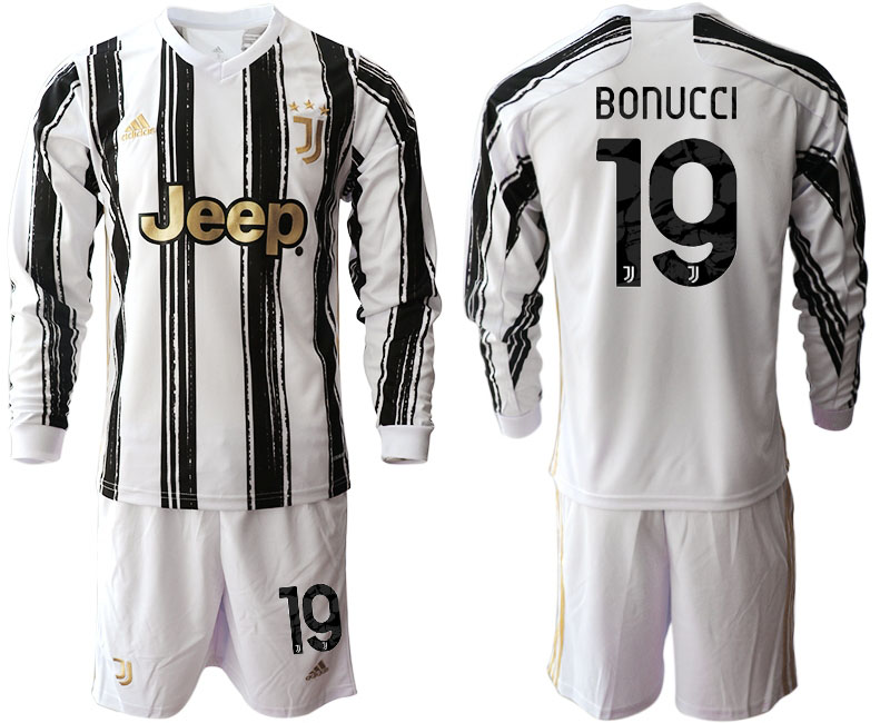 2020-21 Juventus home 19# BONUCCI long sleeve soccer jerseys