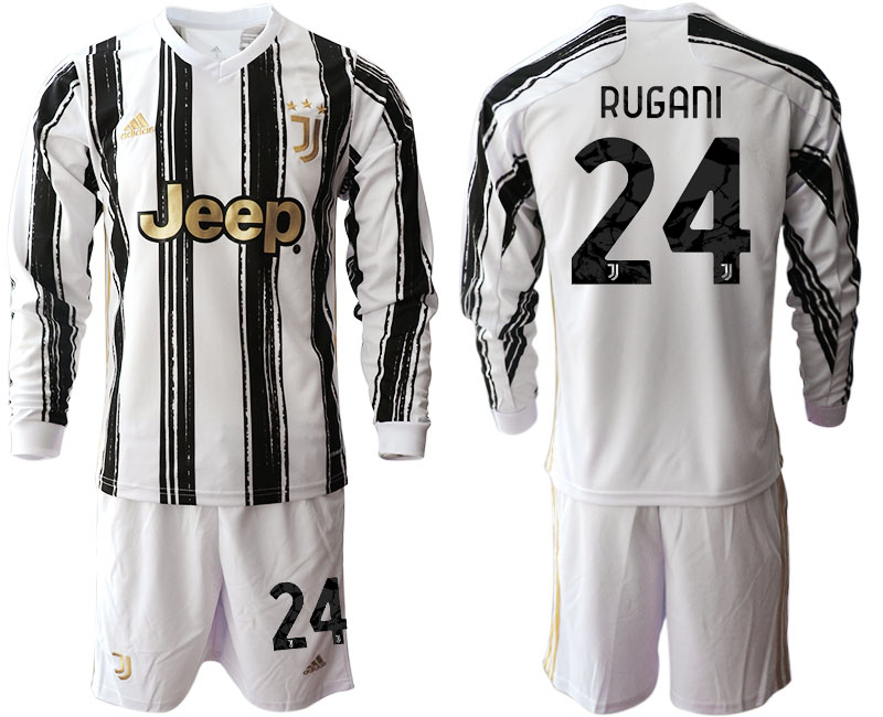 2020-21 Juventus home 24# RUGANI long sleeve soccer jerseys