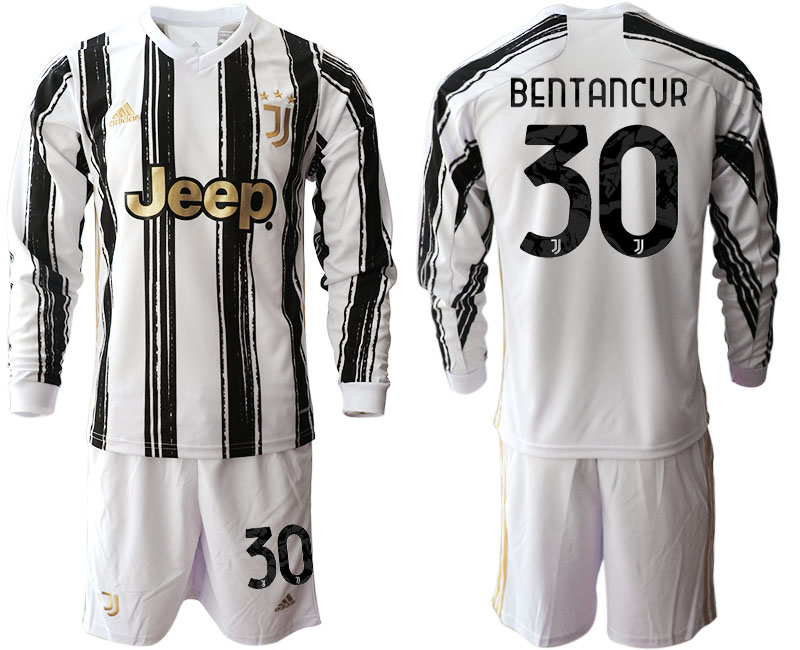 2020-21 Juventus home 30# BENTANCUR long sleeve soccer jerseys