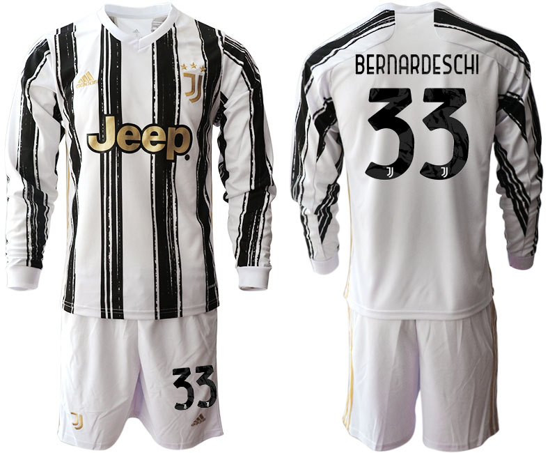 2020-21 Juventus home 33# BERNARDESCHI long sleeve soccer jerseys