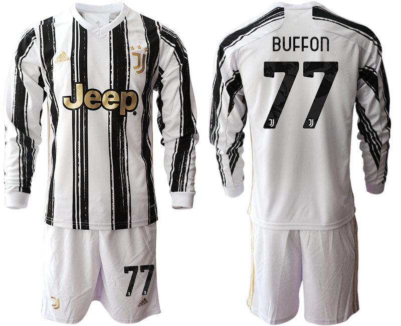 2020-21 Juventus home 77# BUFFON long sleeve soccer jerseys