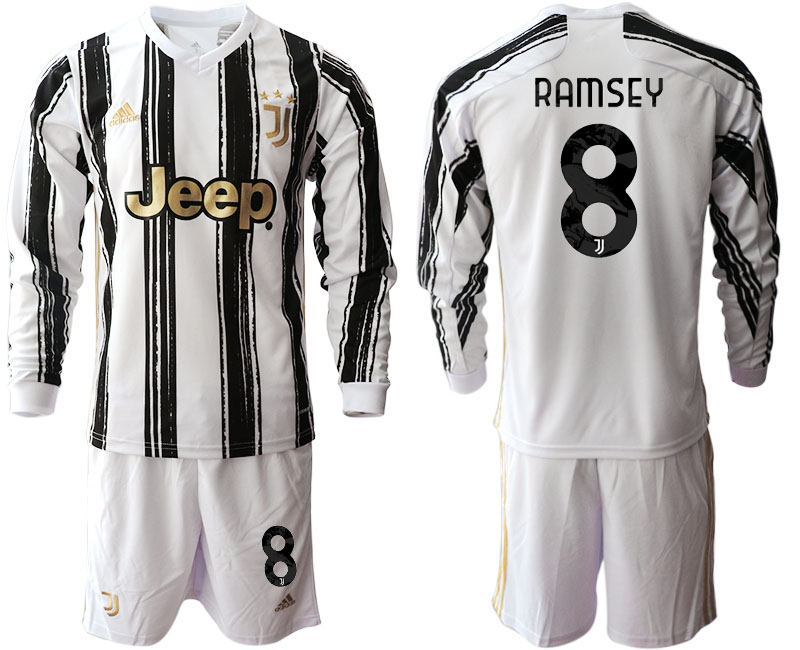 2020-21 Juventus home 8# RAMSEY long sleeve soccer jerseys