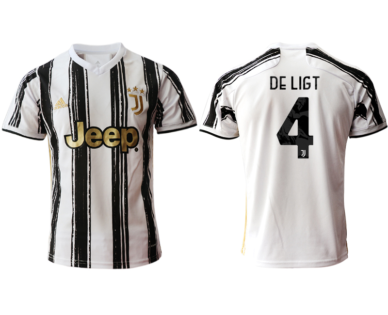 2020-21 Juventus home aaa version 4# DE LIGT soccer jerseys