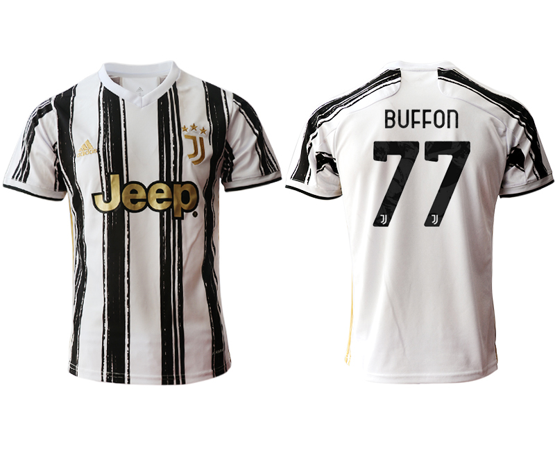 2020-21 Juventus home aaa version 77# BUFFON soccer jerseys