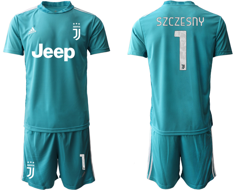 2020-21 Juventus lake blue goalkeeper 1# SZCZESNY soccer jerseys