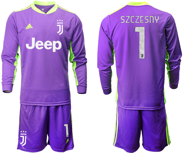 2020-21 Juventus purple goalkeeper 1# SZCZESNY long sleeve soccer jerseys