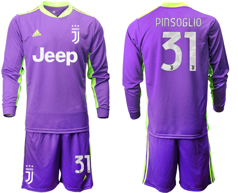 2020-21 Juventus purple goalkeeper 31# PINSOGLIO long sleeve soccer jerseys