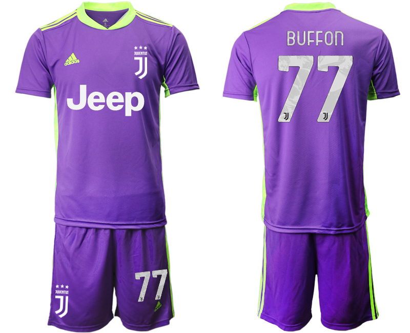 2020-21 Juventus purple goalkeeper 77# BUFFON soccer jerseys