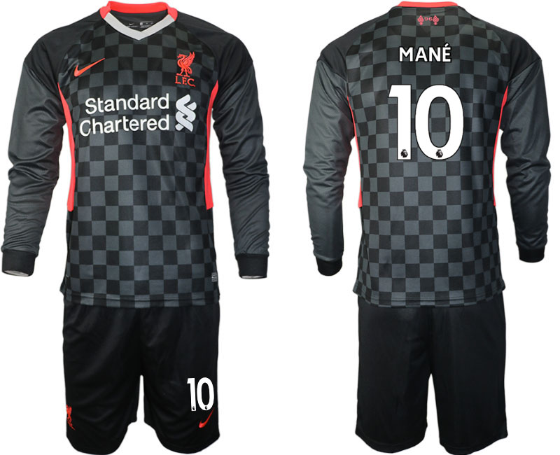 2020-21 Liverpool away  10# MANE long sleeve soccer jerseys