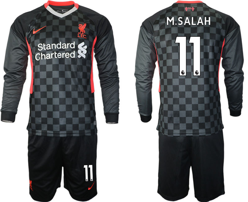 2020-21 Liverpool away  11# M.SALAH long sleeve soccer jerseys