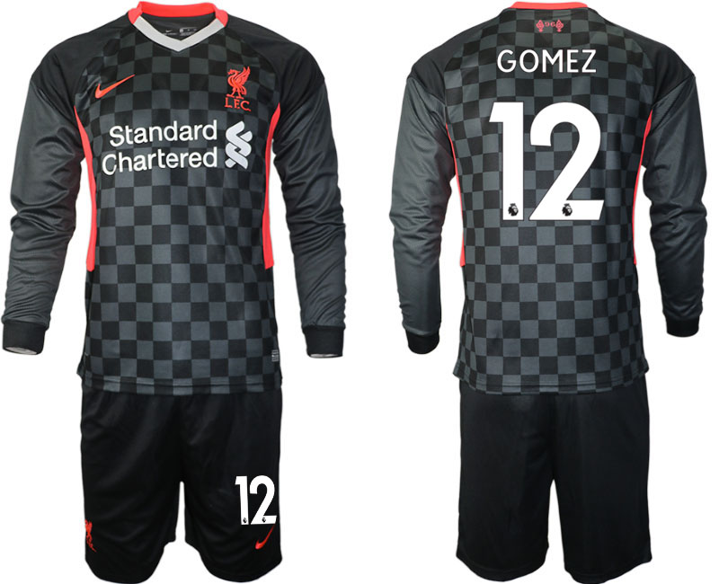 2020-21 Liverpool away  12# GOMEZ long sleeve soccer jerseys