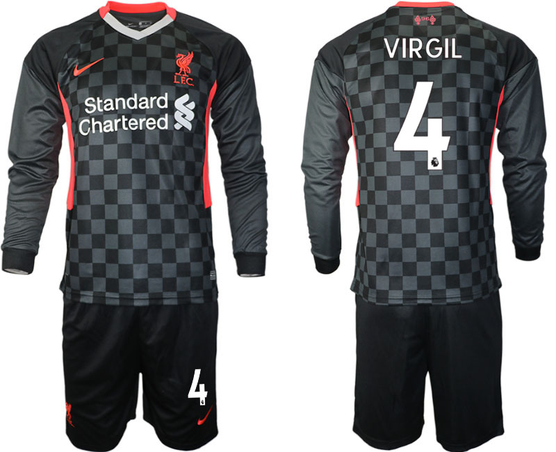 2020-21 Liverpool away  4# VIRGIL long sleeve soccer jerseys