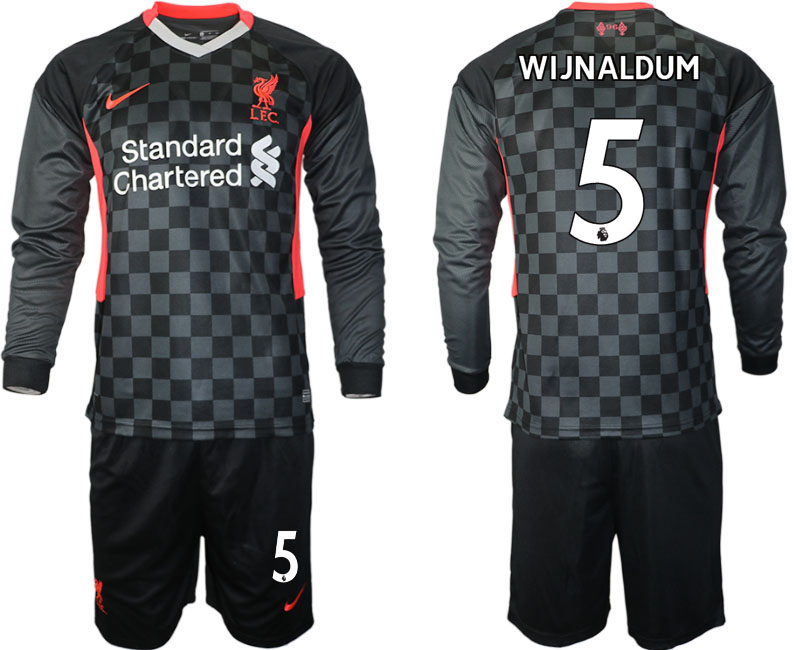 2020-21 Liverpool away  5# WIJNALDUM long sleeve soccer jerseys