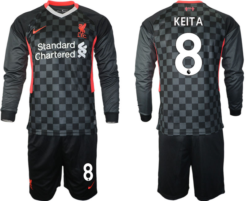 2020-21 Liverpool away  8# KEITA long sleeve soccer jerseys