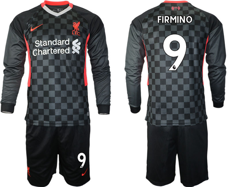 2020-21 Liverpool away  9# FIRMINO long sleeve soccer jerseys