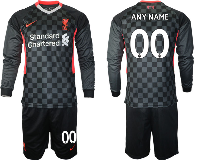 2020-21 Liverpool away  any name custom long sleeve soccer jerseys