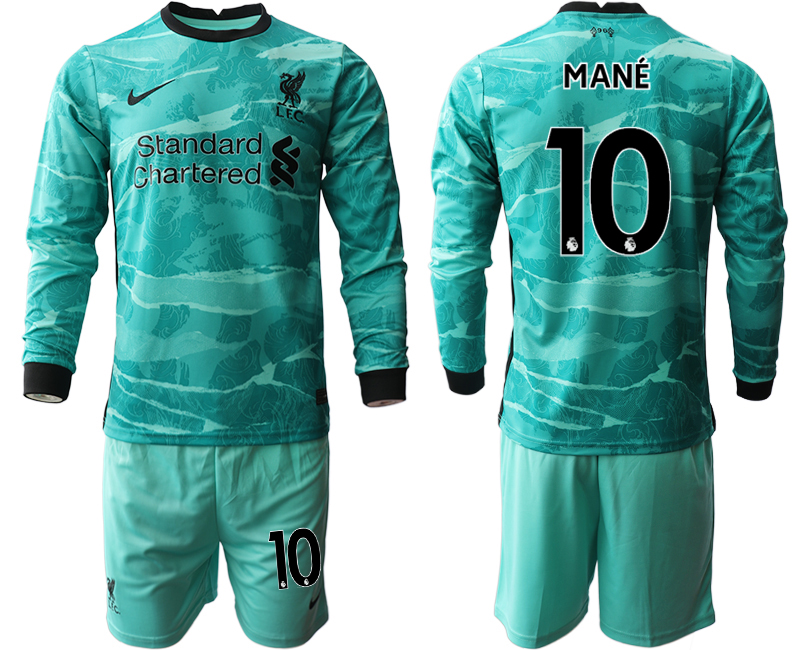 2020-21 Liverpool away 10# MANE long sleeve soccer jerseys