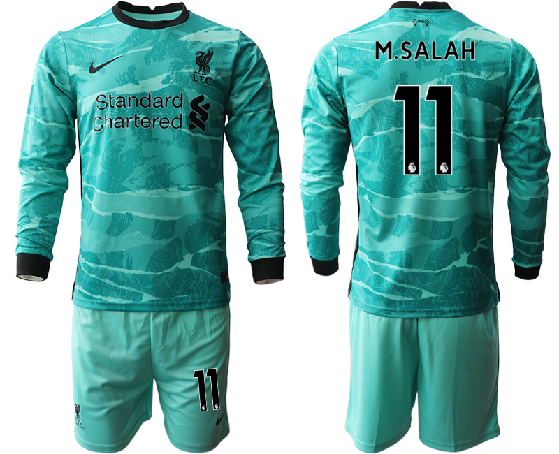 2020-21 Liverpool away 11# M.SALAH long sleeve soccer jerseys