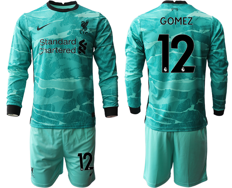 2020-21 Liverpool away 12# GOMEZ long sleeve soccer jerseys