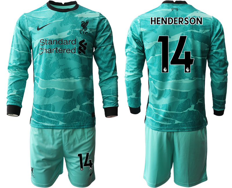 2020-21 Liverpool away 14# HENDERSON long sleeve soccer jerseys