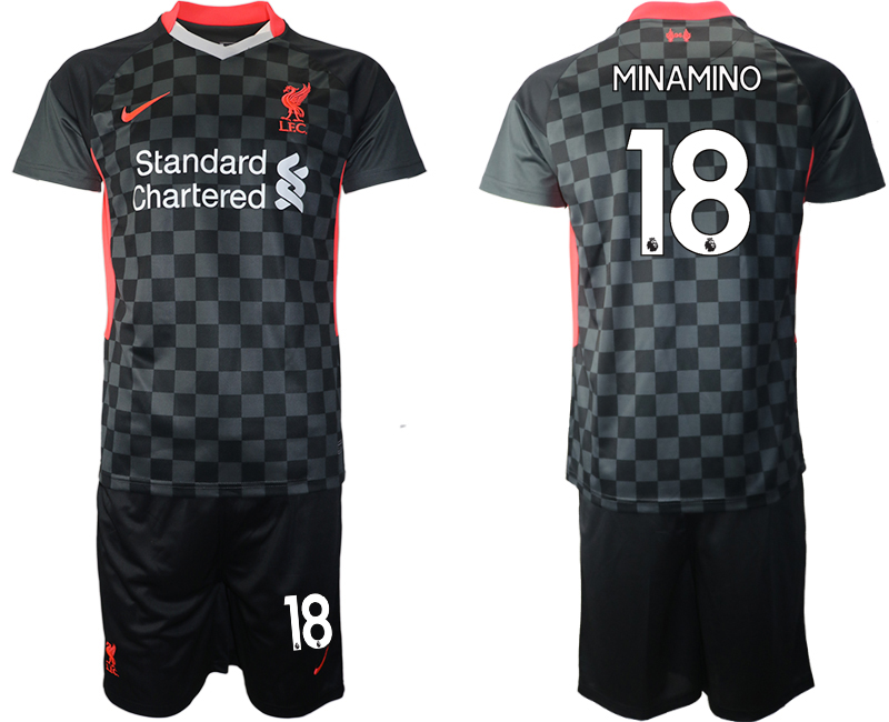 2020-21 Liverpool away 18# MINAMINO soccer jerseys