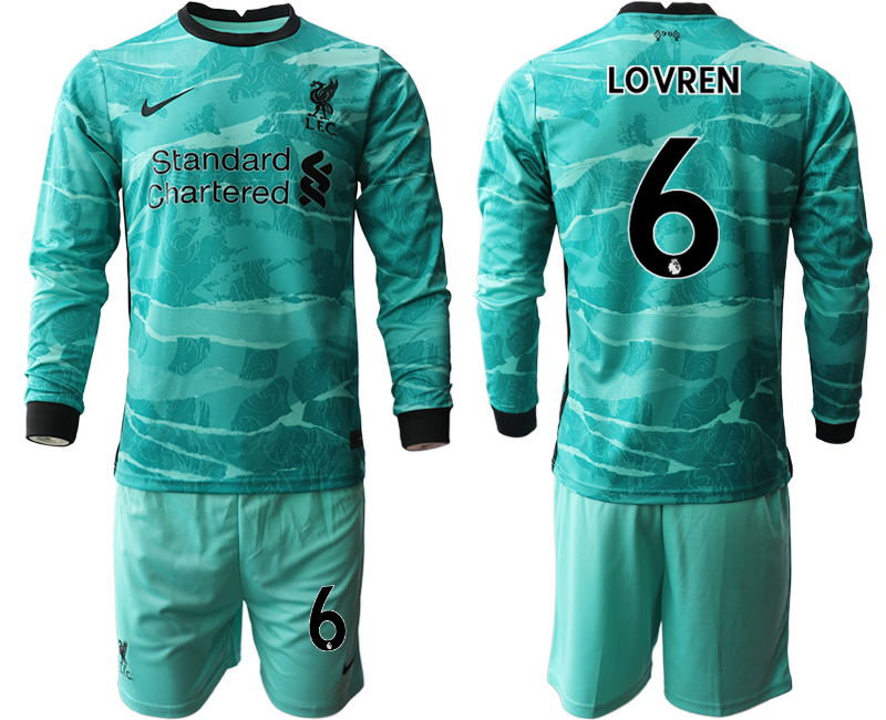 2020-21 Liverpool away 6# LOVREN long sleeve soccer jerseys