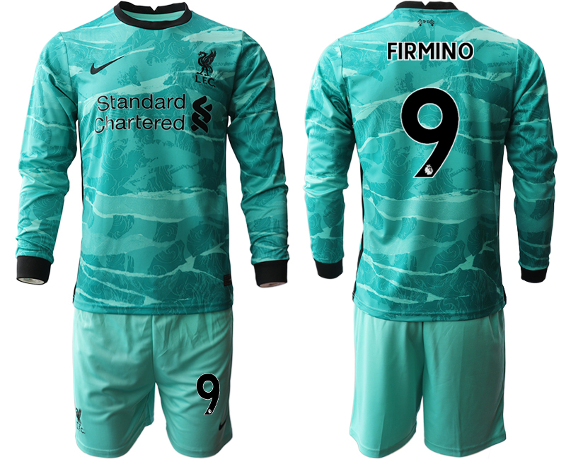 2020-21 Liverpool away 9# FIRMINO long sleeve soccer jerseys