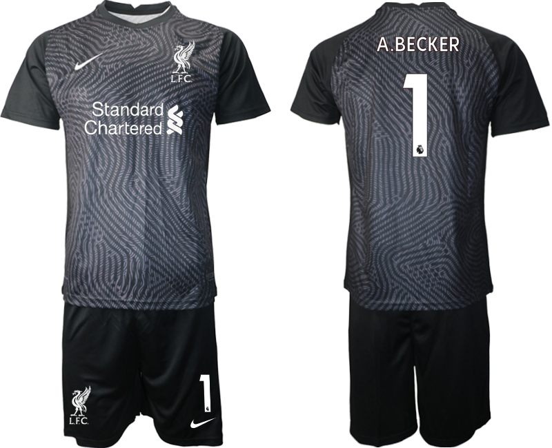 2020-21 Liverpool black goalkeeper 1# A.BECKER soccer jerseys