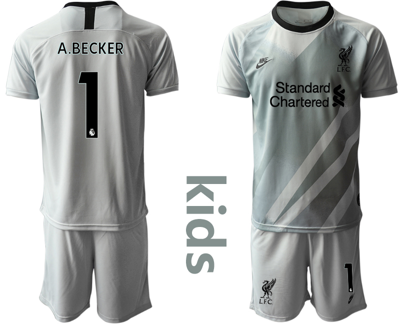 2020-21 Liverpool gray goalkeeper 1# A.BECKER soccer jerseys