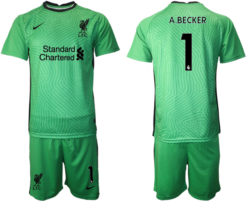 2020-21 Liverpool green goalkeeper 1# A.BECKER soccer jerseys