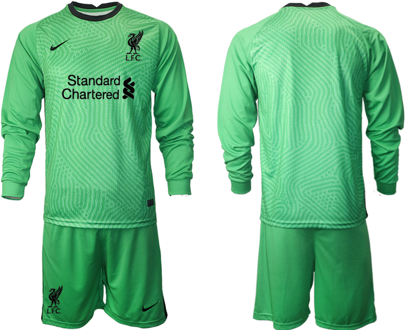 2020-21 Liverpool green goalkeeper long sleeve soccer jerseys