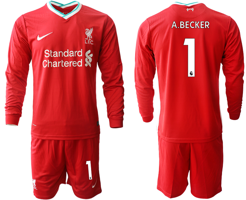 2020-21 Liverpool home 1# A.BECKER long sleeve soccer jerseys