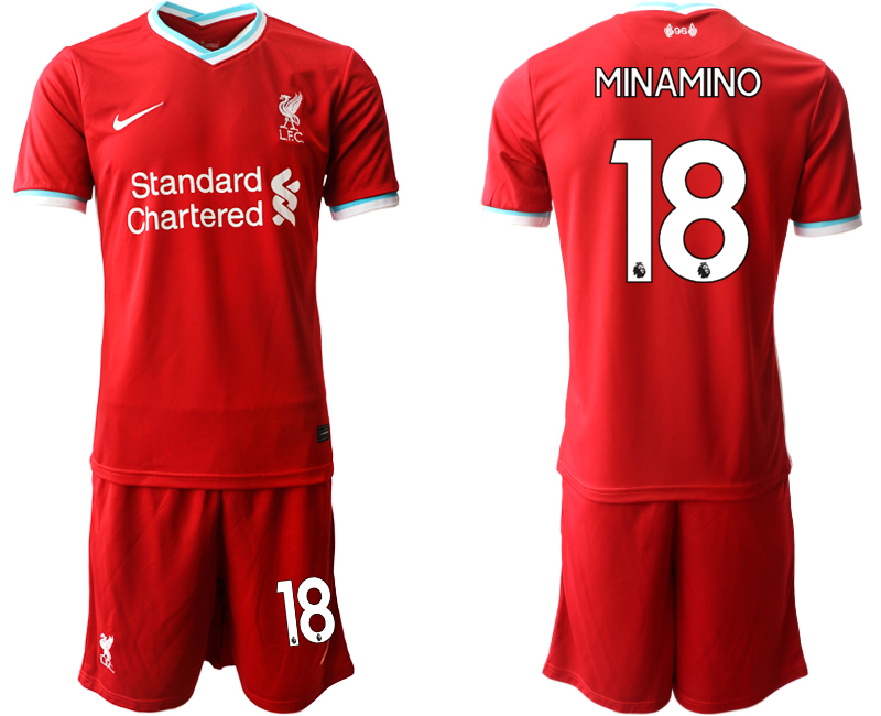 2020-21 Liverpool home 18# MINAMINO soccer jerseys