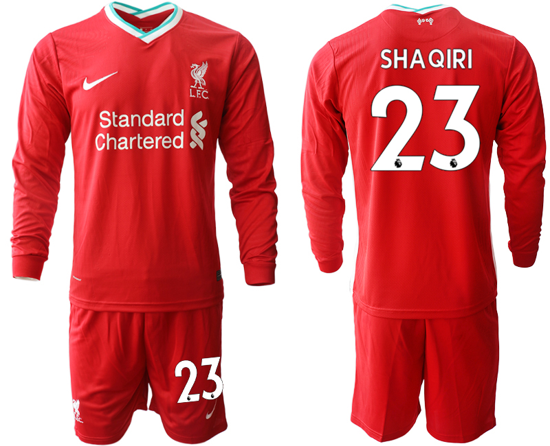 2020-21 Liverpool home 23# SHAQIRI long sleeve soccer jerseys