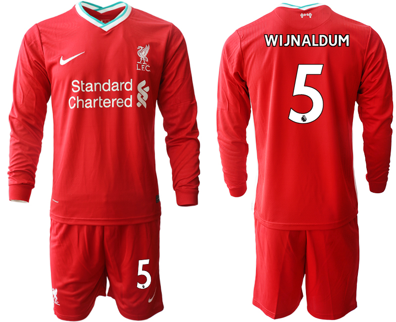 2020-21 Liverpool home 5# WIJNALDUM long sleeve soccer jerseys