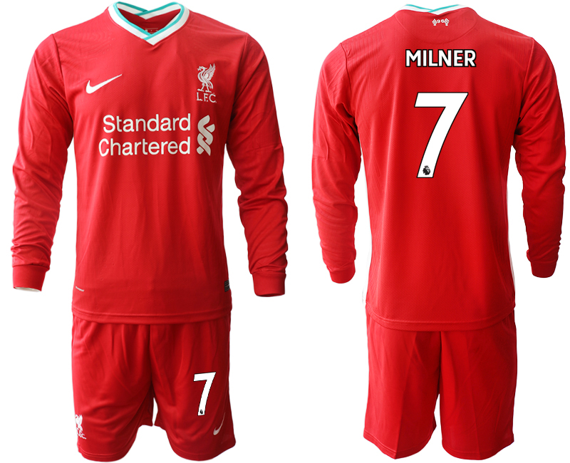 2020-21 Liverpool home 7# MILNER long sleeve soccer jerseys